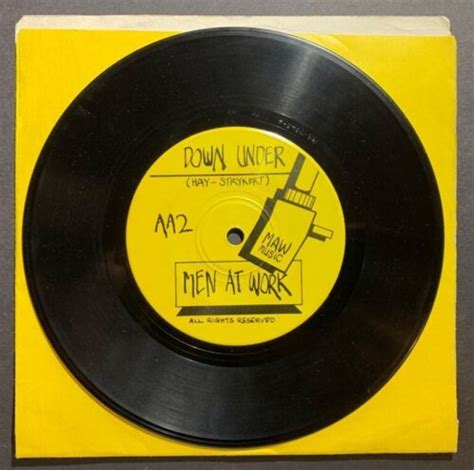 Men at Work MEGA RARE self-released 1980 1st single Keypunch Operator/Down Under | eBay