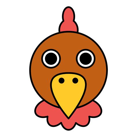 Cute cartoon Chicken Face.vector illustration 4253136 Vector Art at ...