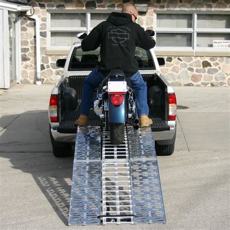 Aluminum Folding Arched Motorcycle Ramp - 7'5" Long | Discount Ramps