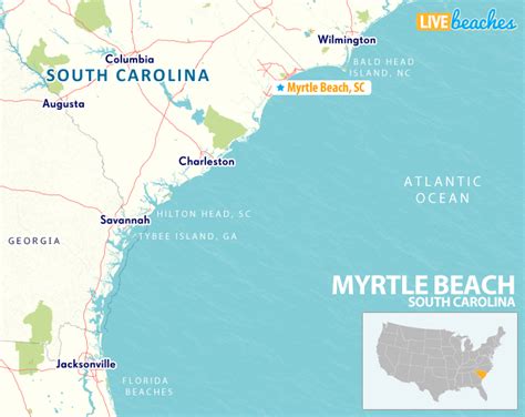 Myrtle Beach Florida Map - Ailina Laurette