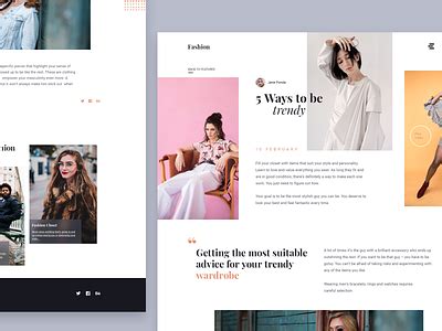 Fashion Blog Design designs, themes, templates and downloadable graphic elements on Dribbble