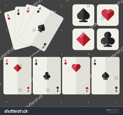 Game Cards Playing Card Icons Flat Stock Vector (Royalty Free) 367592591 | Shutterstock