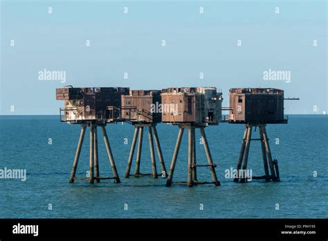 Old oil rigs in the North Sea Stock Photo - Alamy