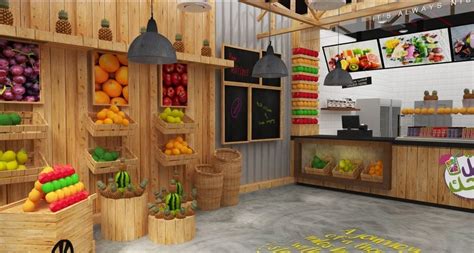 Attractive Fruit Juice Shop Interior Design Ideas