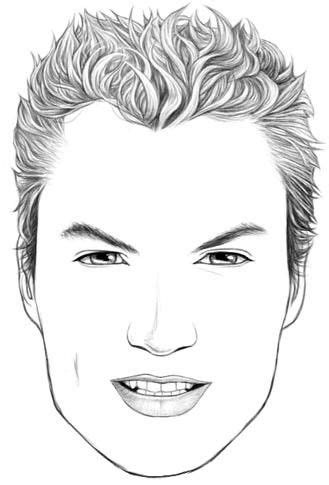 10 Blank Face Chart Templates Male Face Charts And Fe - vrogue.co