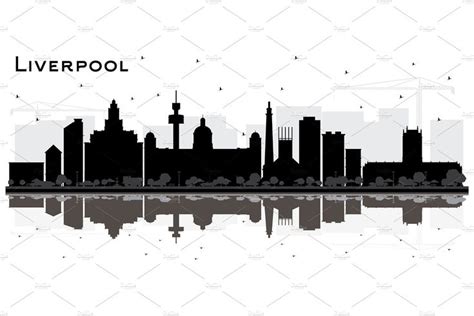 Liverpool City Skyline Silhouette Vector Illustration