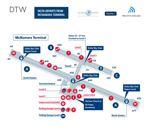 Detroit Airport Map | Airport map, Detroit airport, Detroit