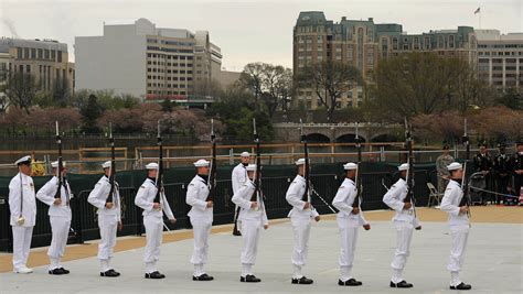 The U.S. Navy Honor Guard at the Joint Drill Exhibition