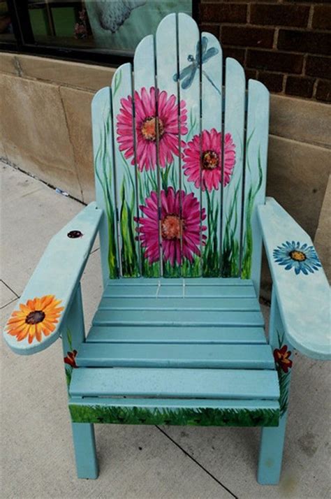 DIY Painting Outdoor Adirondack Chair Ideas | Painted outdoor furniture ...
