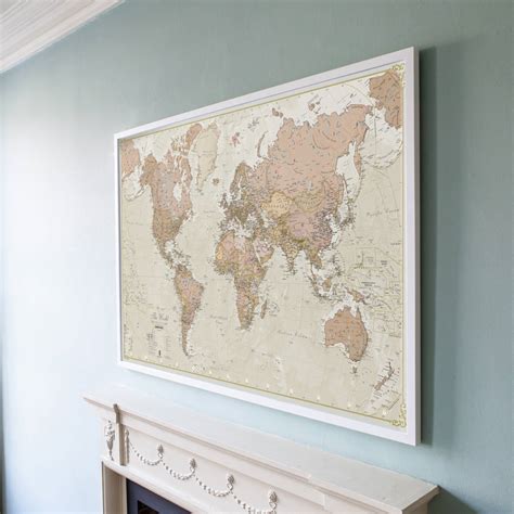 Framed Antique Map Of The World By Maps International | notonthehighstreet.com