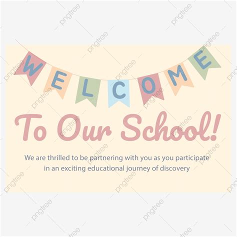 Template Of Greeting Card Welcome To Our School For Students Template Download on Pngtree