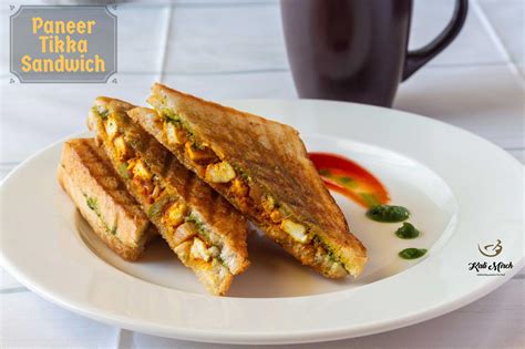 Paneer Tikka Grilled Sandwich - Kali Mirch - by Smita