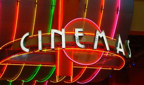 Movie theater sign. Illuminated colorful neon sign for modern movie theater , #AFFILIATE, #sign ...