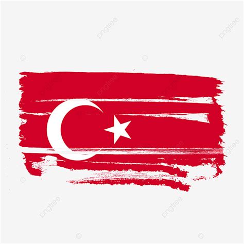 Bandera De Turquía Transparente Con Pincel De Acuarela, Turquía, Bandera De Pavo, Vector De ...