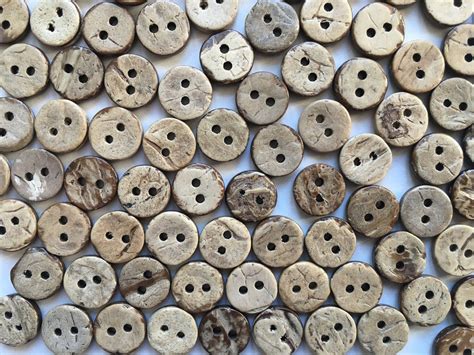 10 Mm COCONUT SHELL BUTTONS X 10, Coconut Shell Buttons, Small 2 Hole ...