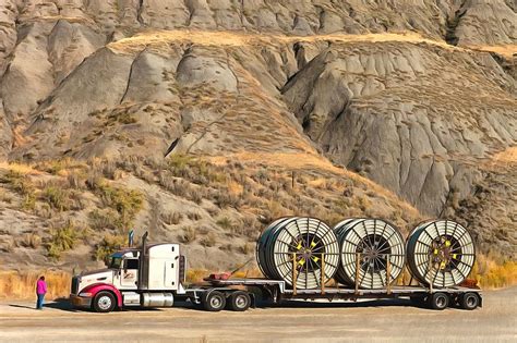 Oversize load on a Peterbilt semi-truck in Montana Digital Art by Mick ...