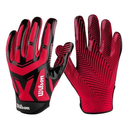 Wilson Authority Skill WR RB DB QB Receiver Football Gloves | Red ...