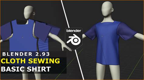 Tutorial: Blender Cloth Sewing - Basic Shirt - YouTube