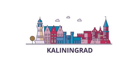 Russia kaliningrad tourism landmarks city Vector Image