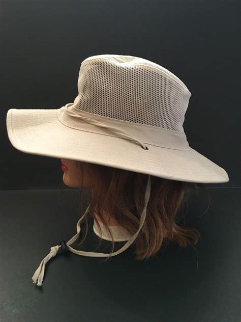 Unisex Dorfman Pacific Safari Hat Khaki Chin Strap So… - Gem