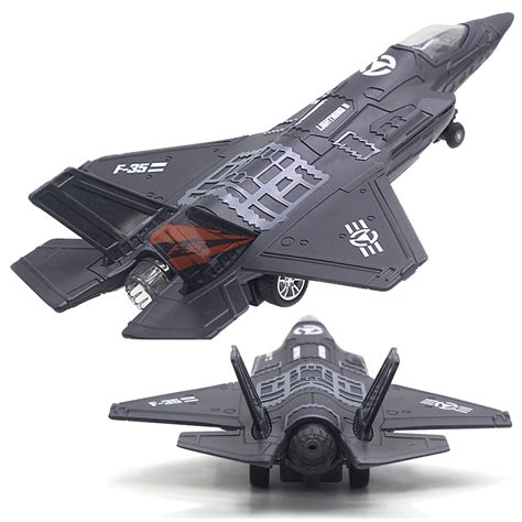 Buy OTONOPI Fighter Jet Plane Model F-35 Aircraft Army Air Force Diecast Metal Pull Back Bomber ...