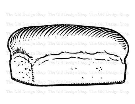 Homemade Bread Loaf Clip Art Food Illustration Commercial Use Digital Stamp Transfer Image PNG ...