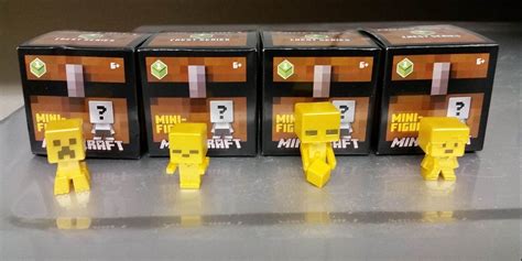 Minecraft Chest Gold Minifigure SET of 8 GOLDEN FIGURES you get all 8 ...