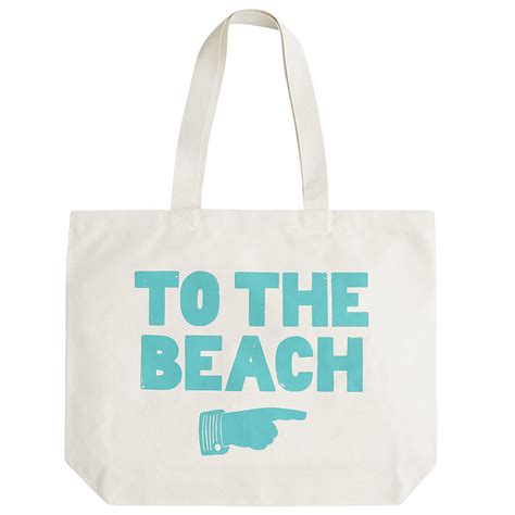 'to the beach' canvas beach bag by alphabet bags | notonthehighstreet.com