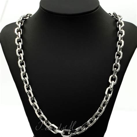 2.5-10mm Mens Chain Rolo Link Silver Tone Stainless Steel Necklace 18''-36inch | eBay