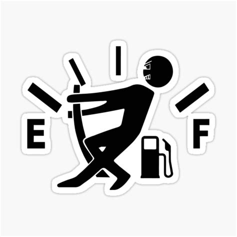 "Funny Gas Full Tank Empty Men Car bumper" Sticker for Sale by eviesfashion | Redbubble