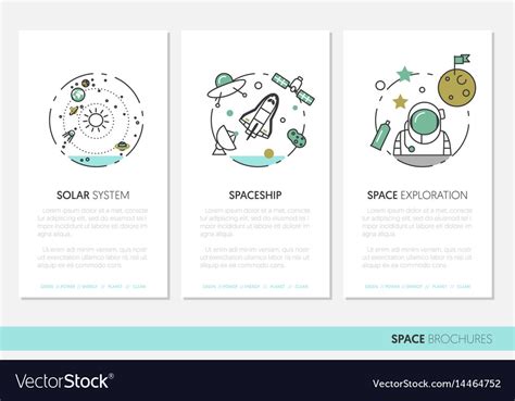 Space research business brochure template Vector Image