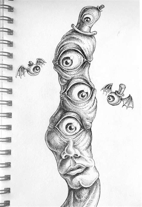 Emek Doodle | Creepy drawings, Weird drawings, Scary art