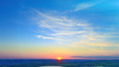 wallpaper for desktop, laptop | ni16-sunset-peace-land-sky-blue-nature-summer-flare