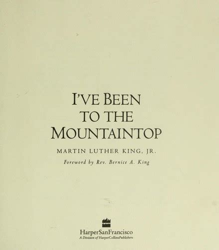 I've been to the mountaintop | Open Library