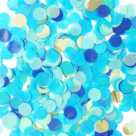 Tissue Paper Confetti Blue Party Navy Blue Mint Aqua Turquoise Metallic ...