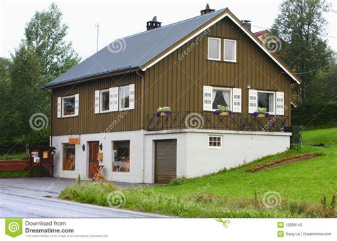 Small town in europe stock image. Image of wood, cabin - 12698143