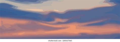 Sunset Sky Natural Background Vector Illustration Stock Vector (Royalty ...