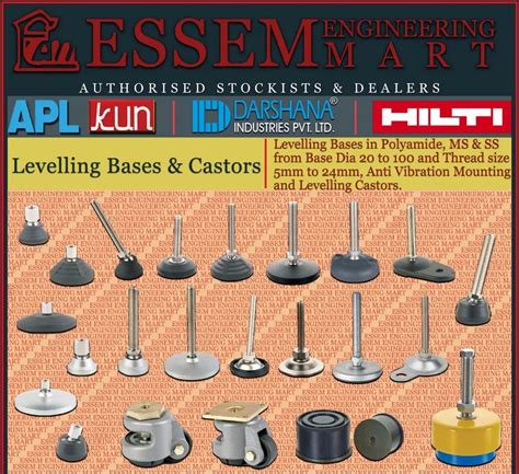 Leveling Bases & Wheels For Aluminum Profiles, Size: 5mm To 24mm at Rs 65/piece in Chennai