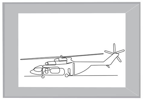 helicopter continuous line art 19636294 Vector Art at Vecteezy