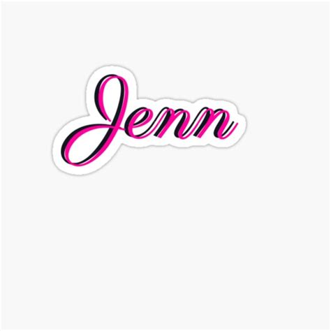 "Jenn for Jennifer" Sticker by Shineyarts | Redbubble