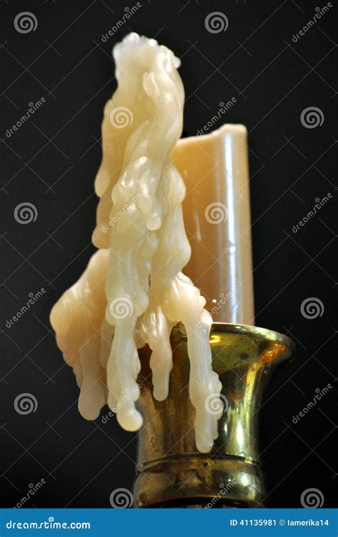 Melting Candle Stock Photo - Image: 41135981