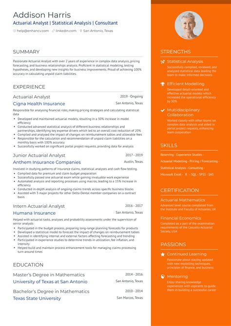 5 Actuary Resume Examples & Guide for 2024