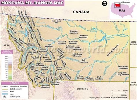 Montana Mountain Ranges Map: Explore Absaroka, Beartooth, Beaverhead Mountains