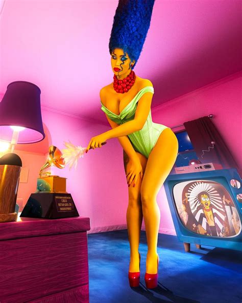 Los Simpson: Cardi B enamora con su increíble y sexy cosplay de Marge ...