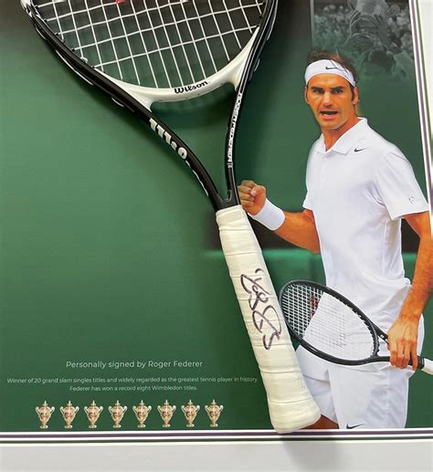 Roger Federer Signed Racket Display - Wimbledon Legacy Display - Elite ...