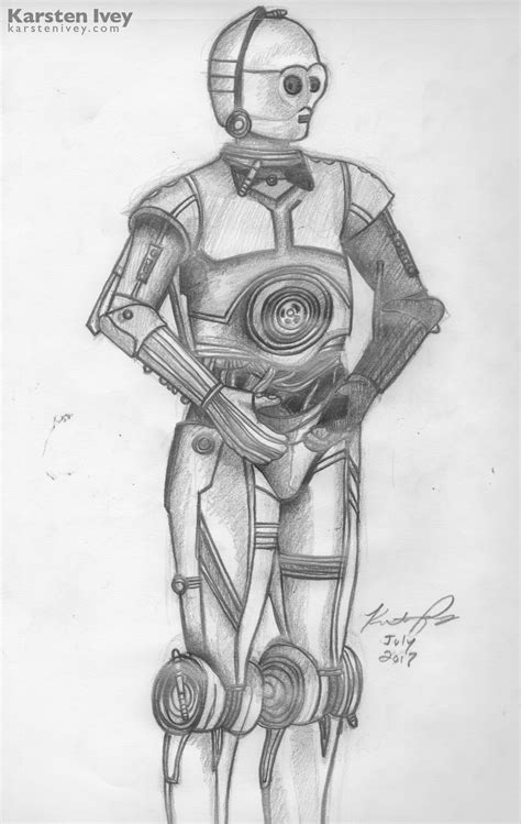 Pencil drawings | C-3PO, Star Wars, Still Life, Sketch | Karsten Ivey