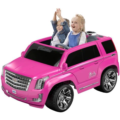 Power Wheels Barbie Cadillac Escalade Ride-On Vehicle, Pink - Walmart.com