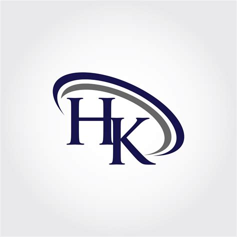 Monogram HK Logo Design By Vectorseller | TheHungryJPEG