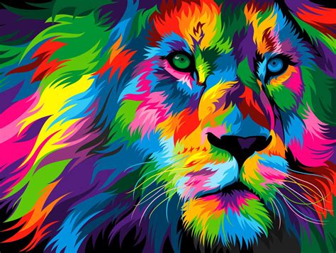 13 Colorful Animal Vector Illustration on Behance | Colorful animal paintings, Pop art animals ...