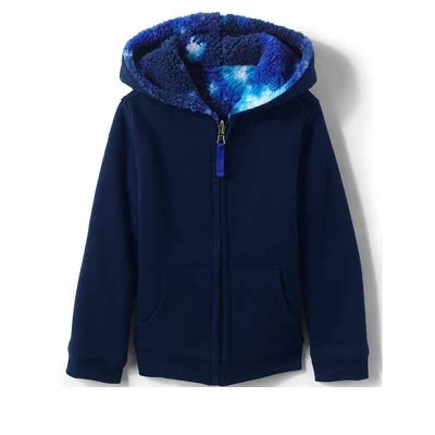 Lands' End Kids High Pile Lined Zip Hoodie : Target